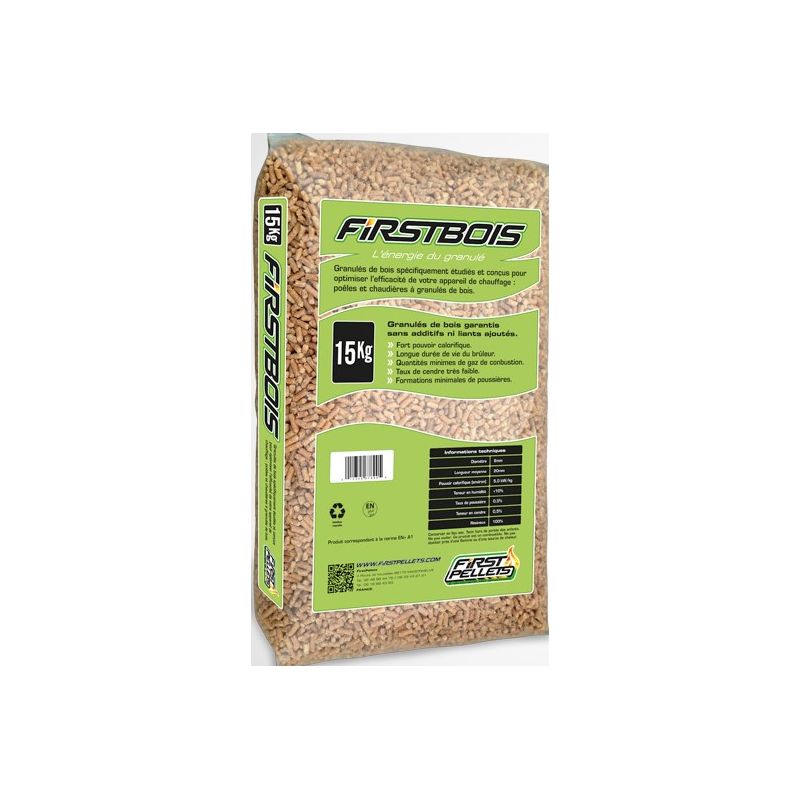 Pellets de bois Firstpellets - Palette de 70 sacs de 15 kg