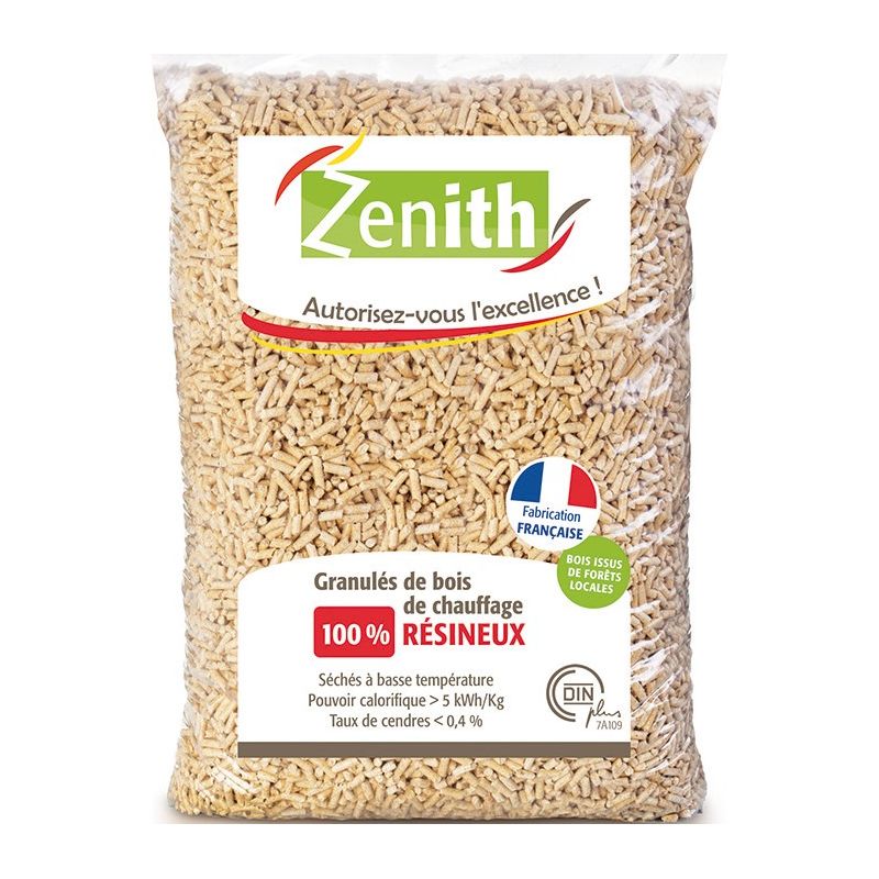 Pellets de bois Zenith - Palette de 72 sacs de 15 kg