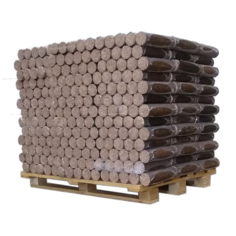 Bois densifié - Palette de 96 packs de 5 bûches Bois densifié - Palette de 96 packs de 5 bûches
