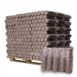 Bois densifié - Palette de 96 packs de 5 bûches