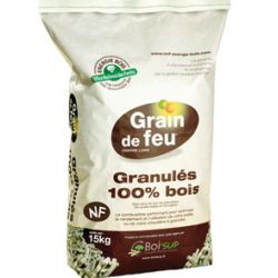 Pellets de bois Grain de feu - Palette de 65 sacs de 15 kg