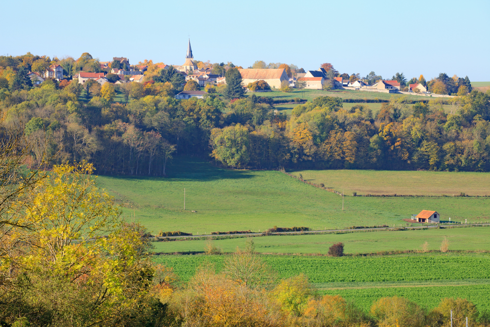 Vallée arborée à côté de Montainville et Mareil-sur-Mauldre dans le département des Yvelines (78)