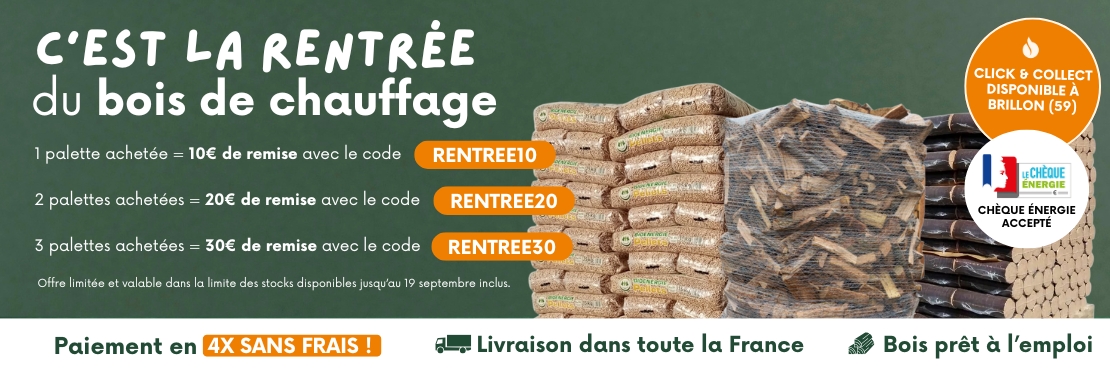 Chauffez-vous au bois énergie avec Bois Energie Nord. Trouvez vos granulés de bois, bois de chauffage et bois densifié aux meilleurs prix ! Faites vous livrer à domicile ! 