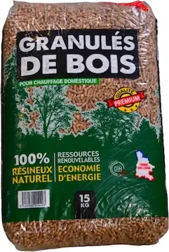 Sac de 15kg de granulés de bois Eco Bois Energie.webp