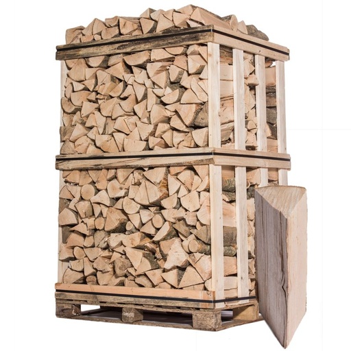 [BUCHENATUREL_2M3_33] Bois de chauffage - 33 cm - rangé sur palette - 2 m3